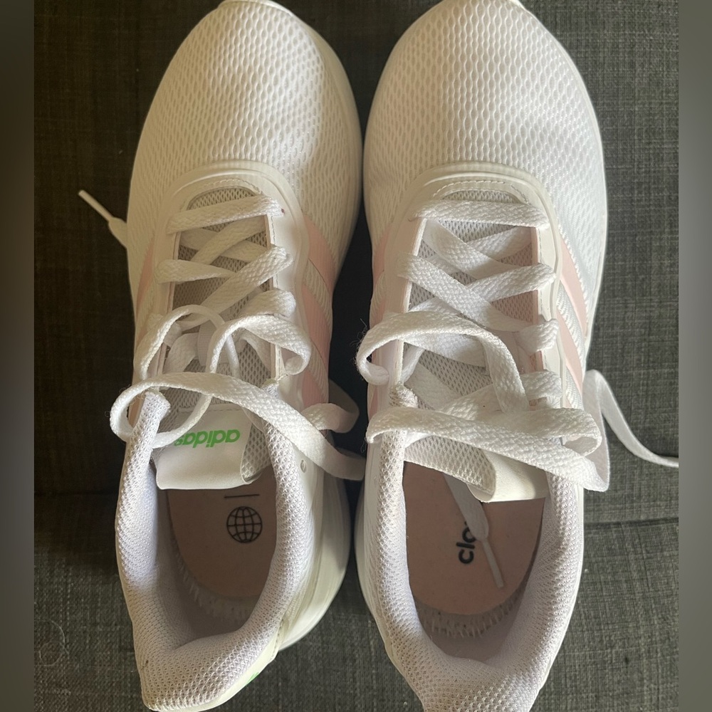 👟🌸Adidas Sneakers Running Training Sports Shoes White/Pink Gym - Picture 7 of 12